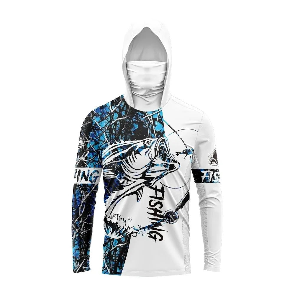 2026 Summer New Style Men's Long-Sleeved T-Shirt with 3D Fishing Pattern Print Casual Fashionable Sporty Comfortable Breathable
