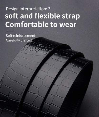 New Product Belt MEN'S High Quality Toothless Automatic Buckle Casual Men Belt MEN'S Business Fashion Belt