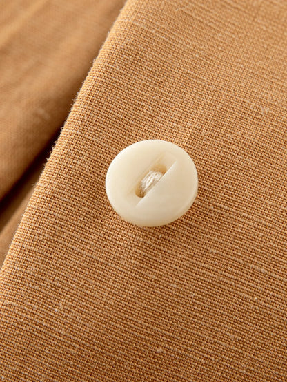 Holiday Style Sunset Linen Retro Shirt For Women Summer 2025 New Arrival Korean Style Cuban Collar Loose Shirt 25FS12316