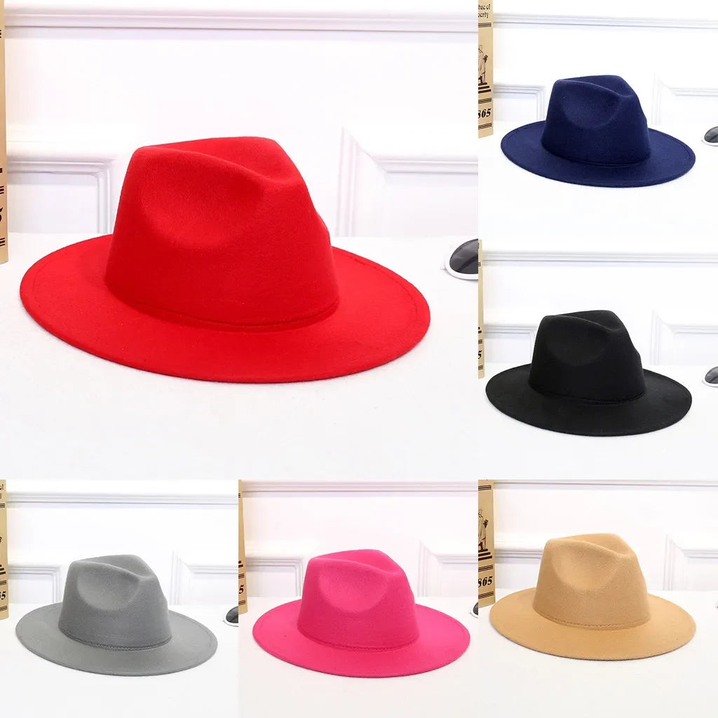 Women Fedora Hat Autumn Winter Luxury Men Top Hats Trendy Formal Wedding Decorate Black Green Panama Cap New Sombreros De Mujer
