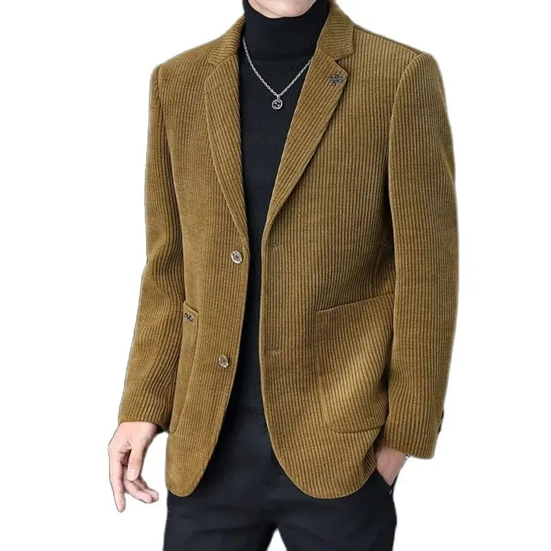 Blazer Boutique Men's Fashion Business Casual Solid Color Korean Version of The Trend Simple Casual Elite Party Gentleman Suit