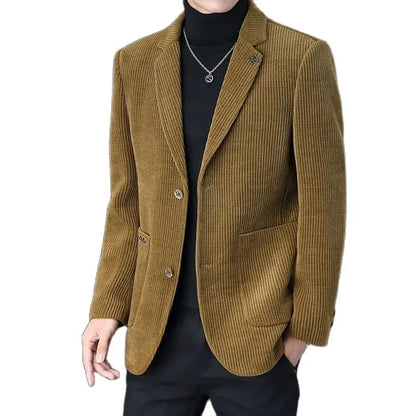 Blazer Boutique Men's Fashion Business Casual Solid Color Korean Version of The Trend Simple Casual Elite Party Gentleman Suit