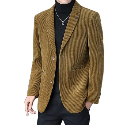 Blazer Boutique Men's Fashion Business Casual Solid Color Korean Version of The Trend Simple Casual Elite Party Gentleman Suit