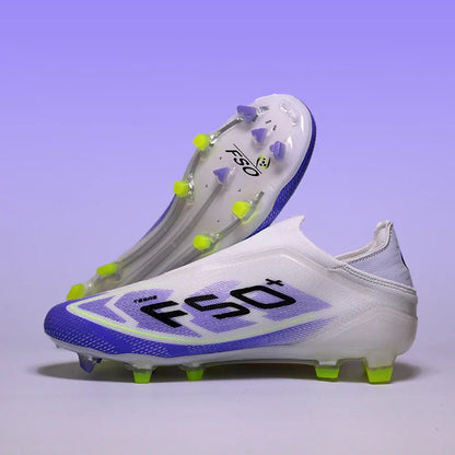 Pro Without-lace F50 Mens Soccer Shoes Boys Training Non-Slip Turf Soccer Cleats TF/FG Football Sneakers Chuteira Campo 35-45