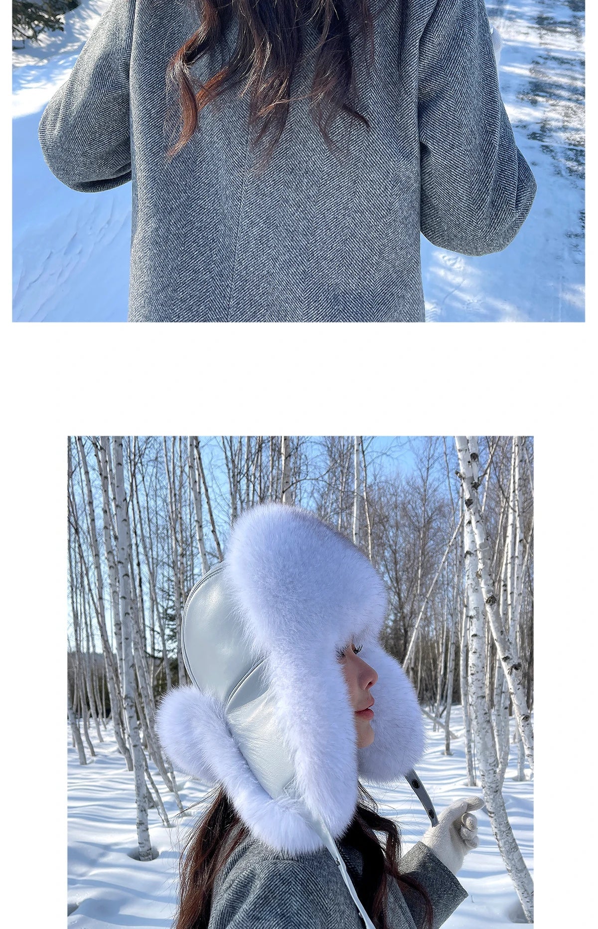 Winter Warm Real Fox Fur Hat Ear-Protecting Hats Women's Genuine Leather Windproof Fox Fur Bomber Hat Thickened Sheepskin Cap