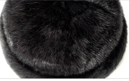 Thick Warm Winter Hats for Men Classic Faux Fur Russian Hat Male Snow Ski Earflap Cap Bomber Hat Dad Father Russian Cap