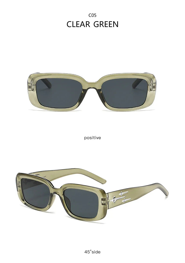 Cycling Retro Y2K Style Small Square Sunglasses Women kitten Eye Sunglasses Fashion Colorful Mirror Goggles Punk Suns Glasses
