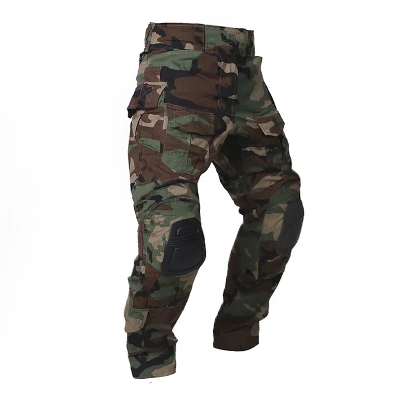 2025 Tactical Pant Combat Pants with Knee Pads Sport Trousers Camo Training Hunting Cargo Pants Men Multicam Clothing Breathable