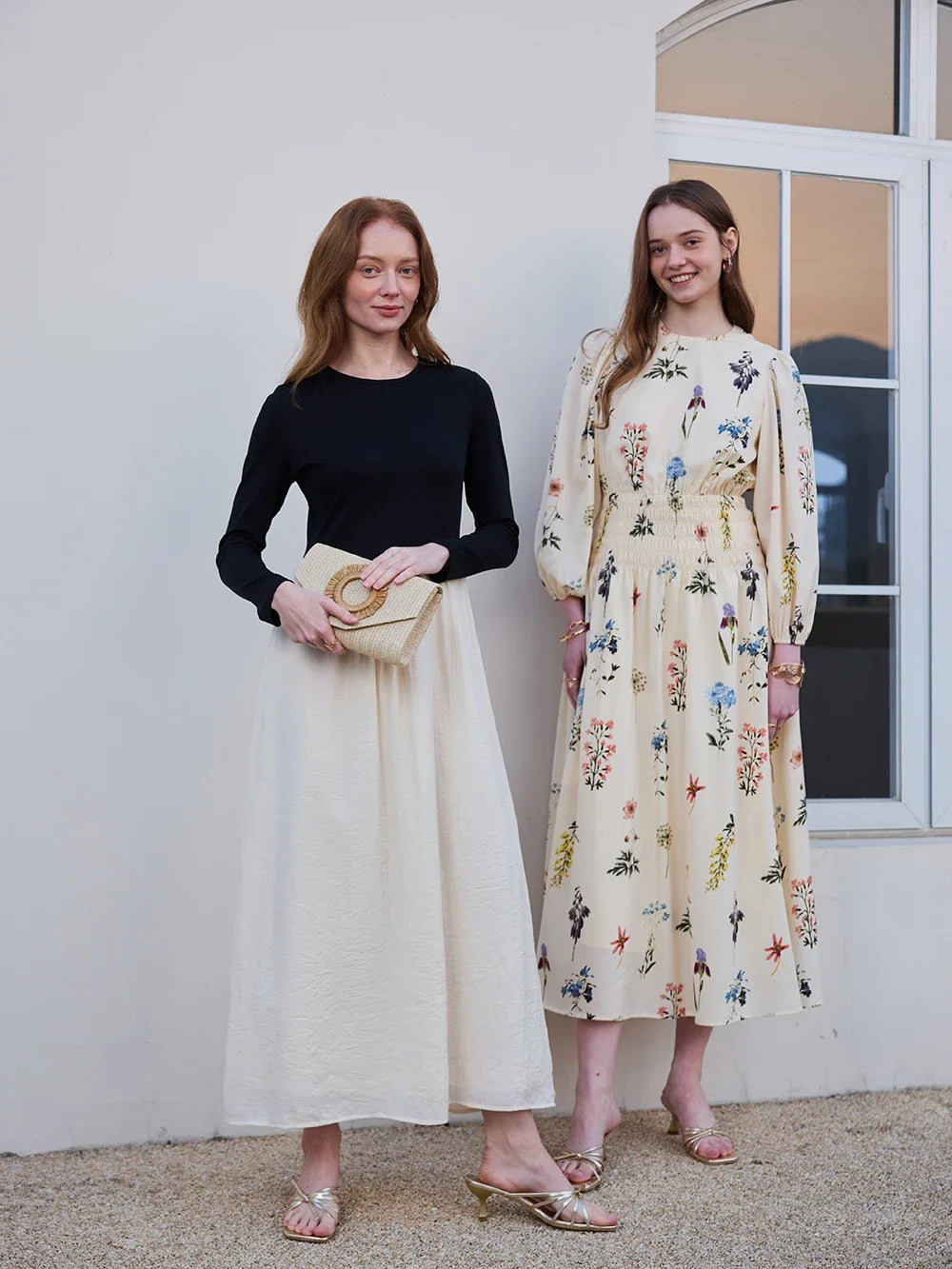 AP SS26 Women Smock Floral Dress Sweet Style