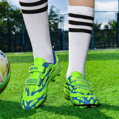 New Hot Kids Soccer Shoes School Football Boots Boys Girls Cleats Grass Sneakers Child Outdoor Athletic Training Sports Footwear