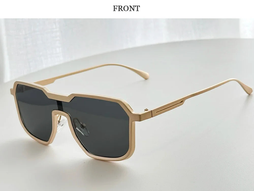 Steampunk Sunglass Men One Pieces Vintage Sunglasses Women New Luxury Fashion Glasses Gafas De Sol Hombre Zonnebril Dropshipping