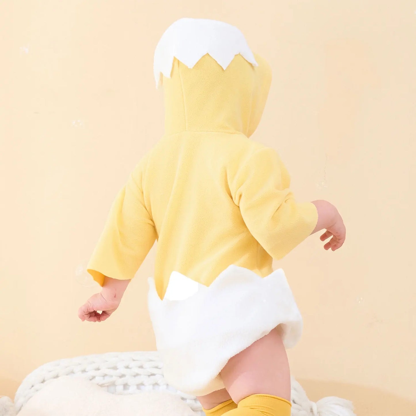 Little Chicken from Shell Newborn Hatching Chick Costume for Baby Girls Boys 6-12M 12-24M Hoodie Romper Easter Clothes