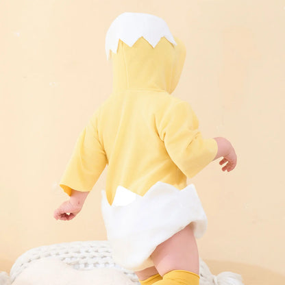 Little Chicken from Shell Newborn Hatching Chick Costume for Baby Girls Boys 6-12M 12-24M Hoodie Romper Easter Clothes