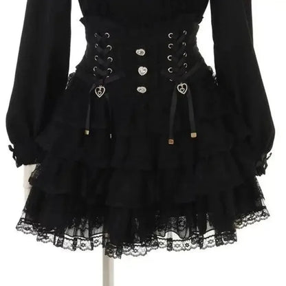 Japanese Harajuku Mini Skirt Punk College Style Plaid Cake Subculture Y2k Skirt Girl Summer High Waist Sweet Mini Skirt