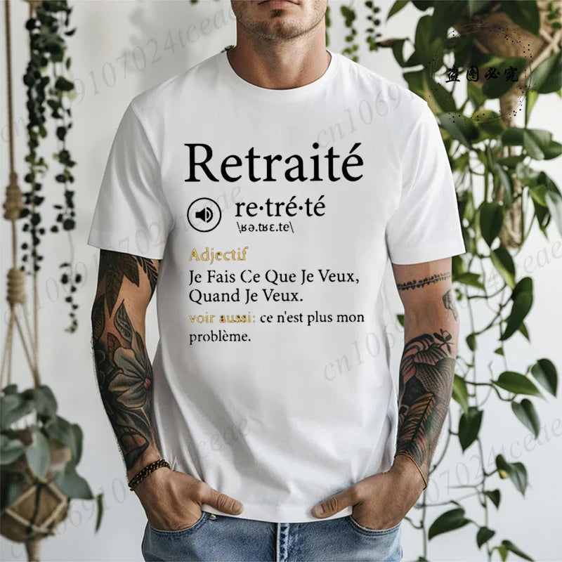 This Is No Longer My Problem Retirement T Shirt Harajuku Casual Fashion Loose Tee Tops Funny French Humnor Retired Papa T-shirt