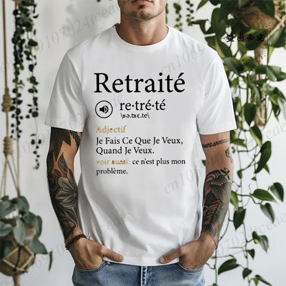 This Is No Longer My Problem Retirement T Shirt Harajuku Casual Fashion Loose Tee Tops Funny French Humnor Retired Papa T-shirt