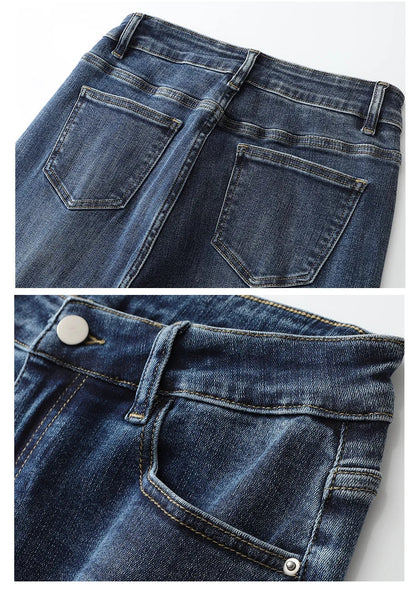 Plus Size Women Jeans Wide Leg Women Jeans Autumn Straight Lady Loose Large Size Jeans 175cms Lady Women Jeans 2023 Full Length