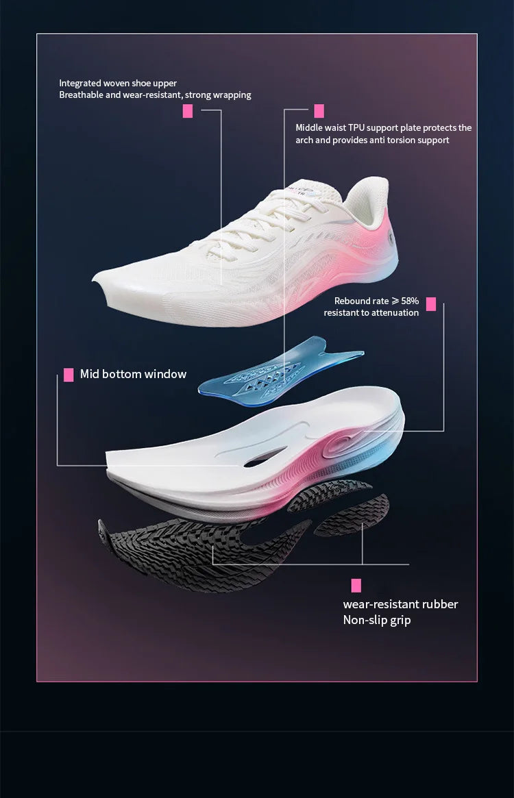 WIND 4TR Men's 2026 Running Shoes Breathable Shock Absorption Rebound Wear-resistant Athletic Sneakers QDB023262297