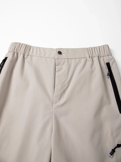 Men's Casual Shorts Business Social Quick Dry Shorts Breathable Relaxed with Zip Pocket Design Solid Color Shorts Streetwear