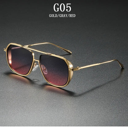 Fashion Sunglass Men Vintage Sunscreen Oversized Sunglasses Women Trendy Metal Glasses Gafas De Sol Hombre Lunette Soleil Femme