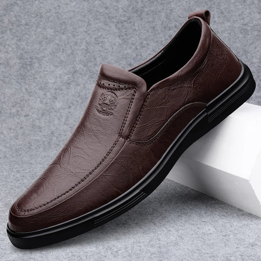 Leather Fashion Business Shoes Men Luxury Brand Mens Comfortable Loafers Handmade Men Casual Shoes New All-match Flats for Men