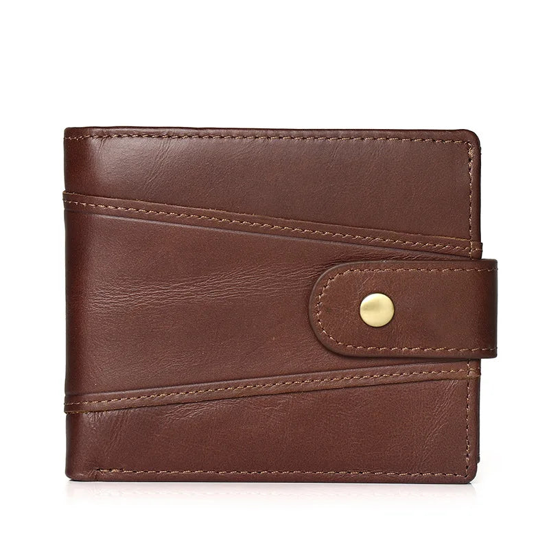 Men's Wallet Rfid Vintage Genuine Leather Wallets for Men Credit Card Holder Purse Money Bag Wallet Man