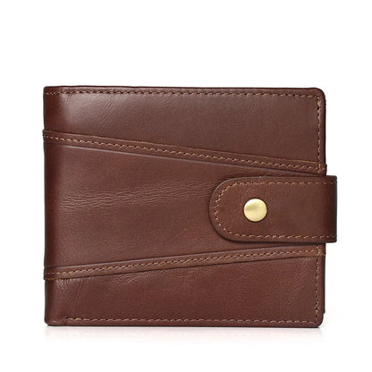 Men's Wallet Rfid Vintage Genuine Leather Wallets for Men Credit Card Holder Purse Money Bag Wallet Man