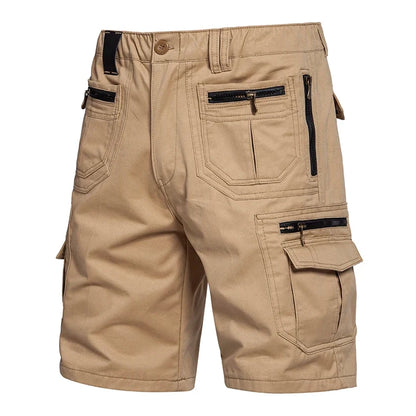 Men's Large Size Loose Casual Shorts Fashion Trendy Versatile Cotton Shorts Elastic Waist Summer Work Shorts