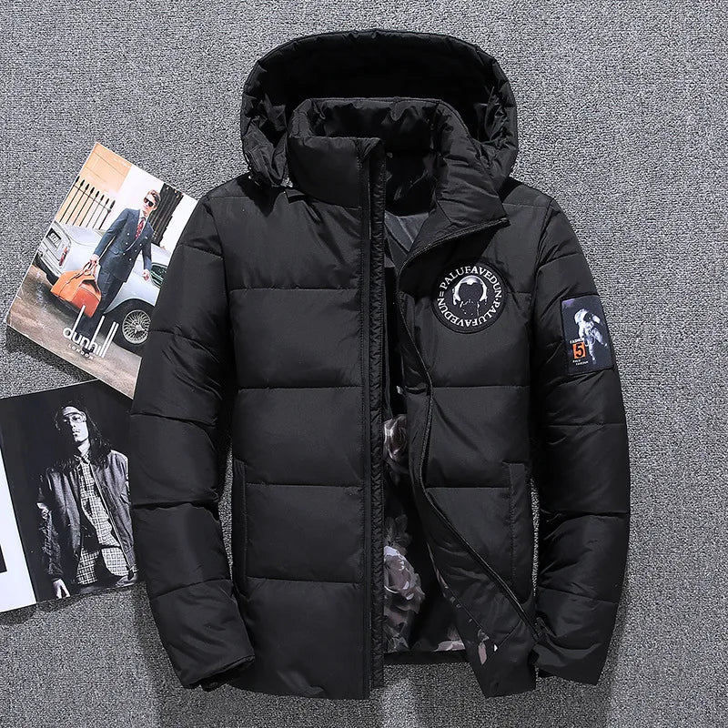 '-20 Degree Down Jacket Male Winter Parkas Men White Duck Down Jacket Hooded Outdoor Thick Warm Padded Snow Coat Oversize M-4XL
