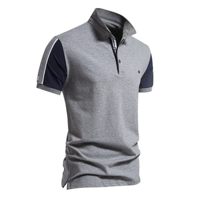 2024 New Summer Patchwork Polo Shirt For Men Brand Quality Short Sleeve Baseball Mens Polos