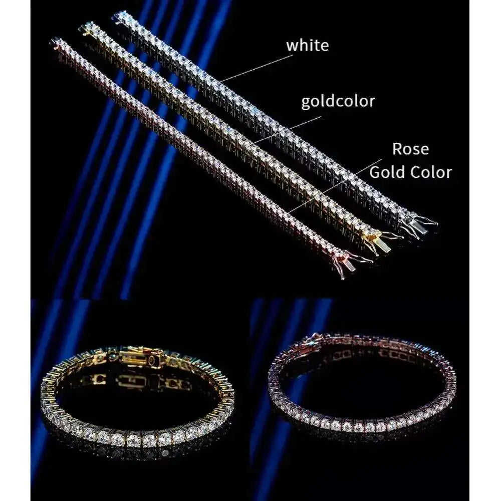 gold bracelet men Moissanite Tennis Bracelet Original S925 Sterling Sier Plated White Gold With GRA Bracelets For Women Man