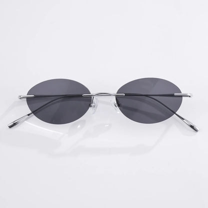 Fashion Frameless Women Polarized Sunglasses Travel Photography Sunglass Pure Titanium Frame Men Punk Sun Glasses Shades UV400