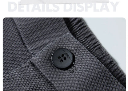 Stretch Fleece Casual Pants Men Korean Thickened Straight Thermal Velvet Pants Male Winter Business Soft Slim Fit Trousers