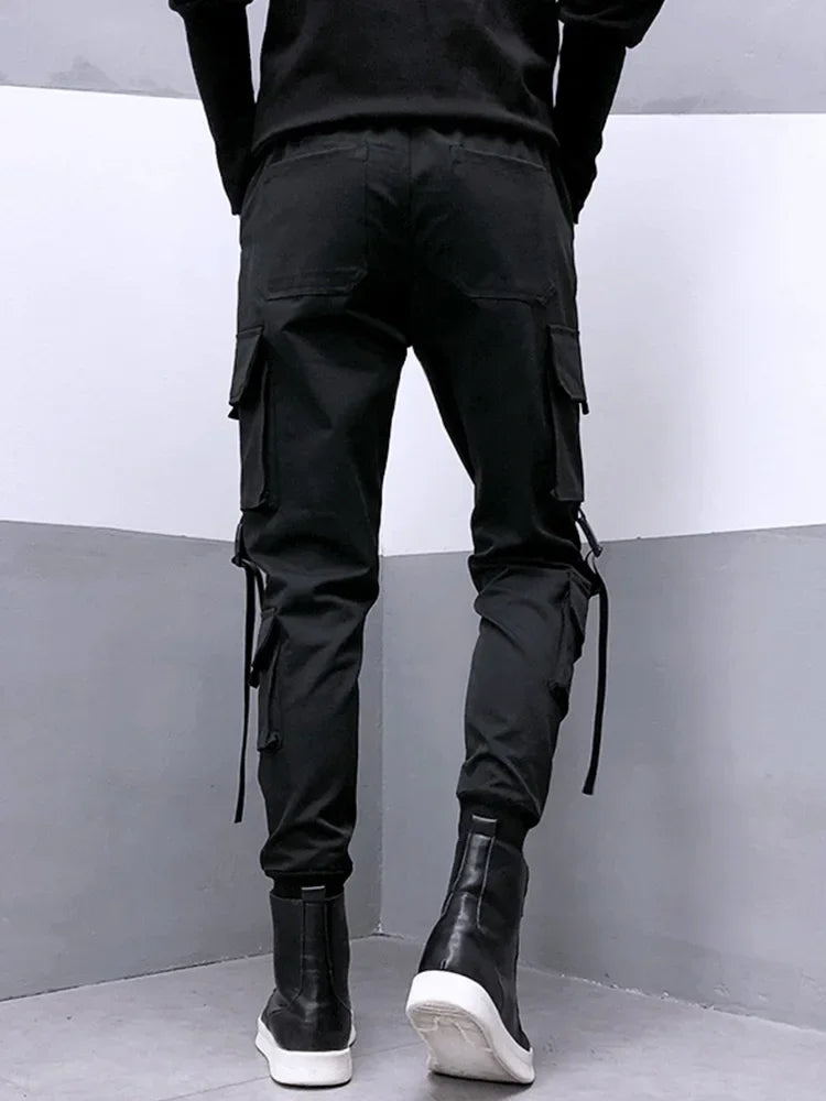 New 2025 Black Cargo Pants Men Summer Hip Hop Streetwear Harajuku Pockets Harem Trousers Joggers Pant Man and Women