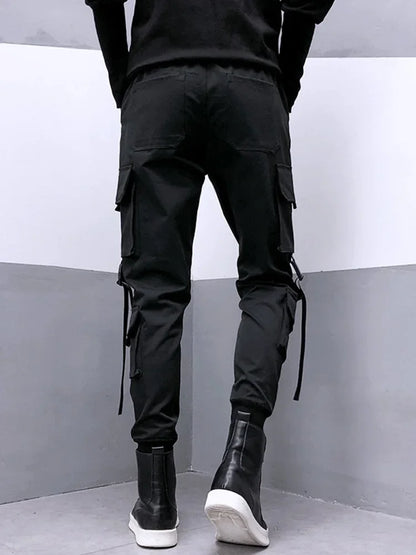New 2025 Black Cargo Pants Men Summer Hip Hop Streetwear Harajuku Pockets Harem Trousers Joggers Pant Man and Women