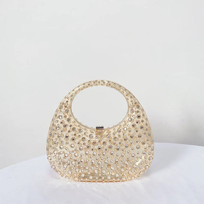 Fashion Women Diamond Handbags and Purses Transparent Acrylic Luxury Party Prom Evening Bag Casual Bling Bling Clear Clutch