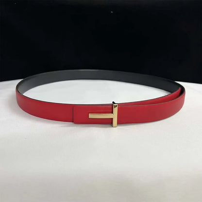 Thin 25mm Women belt Waistband Genuine Leather Cowskin Golden Buckle ladies Belt for Pants Jeans Dress Famous Brand Belt