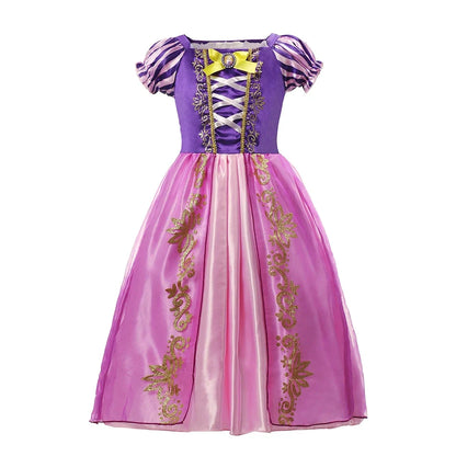 Children Costume Girl Dress Halloween Princess Cosplay Party Rapunzal Anna Elsa Birthday Clothes