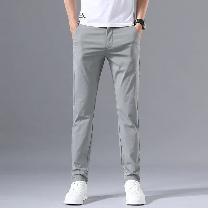 Spring Summer Thin Slim Men Casual Pants Classic Business Cotton Stretch Golf Trousers Korean Fashion Male Clothing Pants