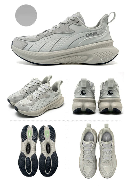 Winter Running Shoes for Men Leather Warm Sport Shoes Wear-resistant Female Jogging Training Shoes Black Walking Sneakers