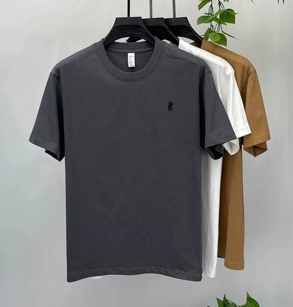 100% cotton high-end brand T-shirt short sleeve summer fashion classic pony embroidery round neck top luxury new Paul men's wear