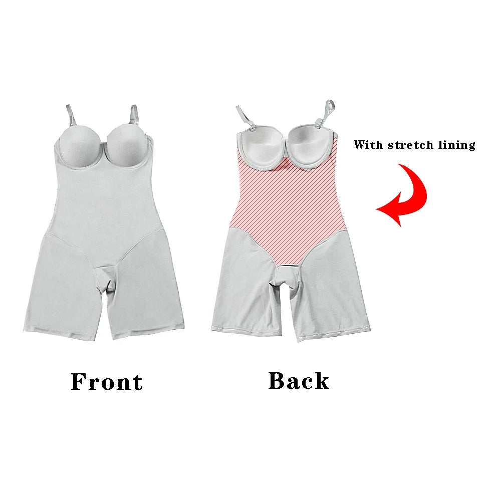 Bodysuit Women Shapewear Body Shaper With Cup Compression Bodies Belly Sheath Waist Trainer Reductive Slimming Underwear