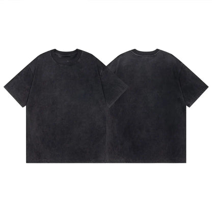 Unisex Oversized Anime Washed T-shirt Men One Piece Streetwear Women Short Sleeved Graphic Tee Summer Harajuku Casual Top HipHop