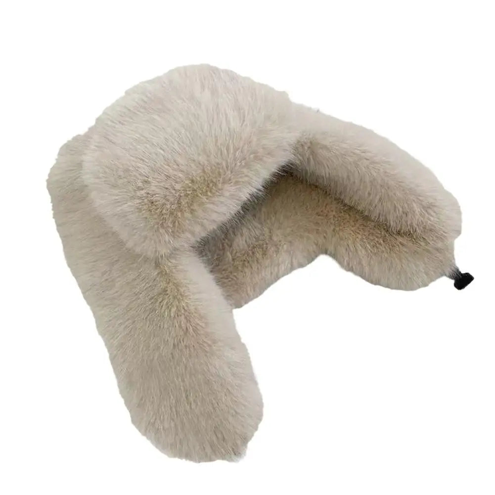 Faux Fur Bomber Hat Or Women And Men Windproof Warm Earmuffs Windproof Earflap Cap Thickened Russian Caps Ear Protection Hats
