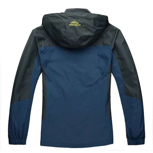 Camping Hiking Jacket Men Autumn Outdoor Sports Coats Climbing Trekking Windbreaker Travel Waterproof Jackets Black