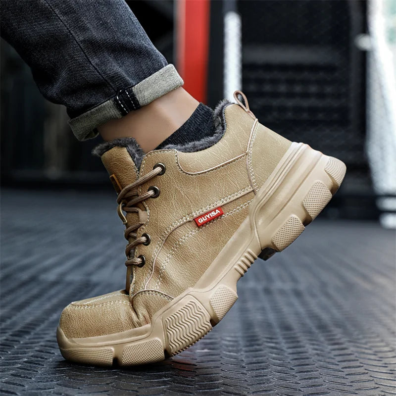 Waterproof Wrok Safety Shoes For Men Summer Breathable Indestructible Boots Non-slip Industrial Construction Shoes Male Footwear