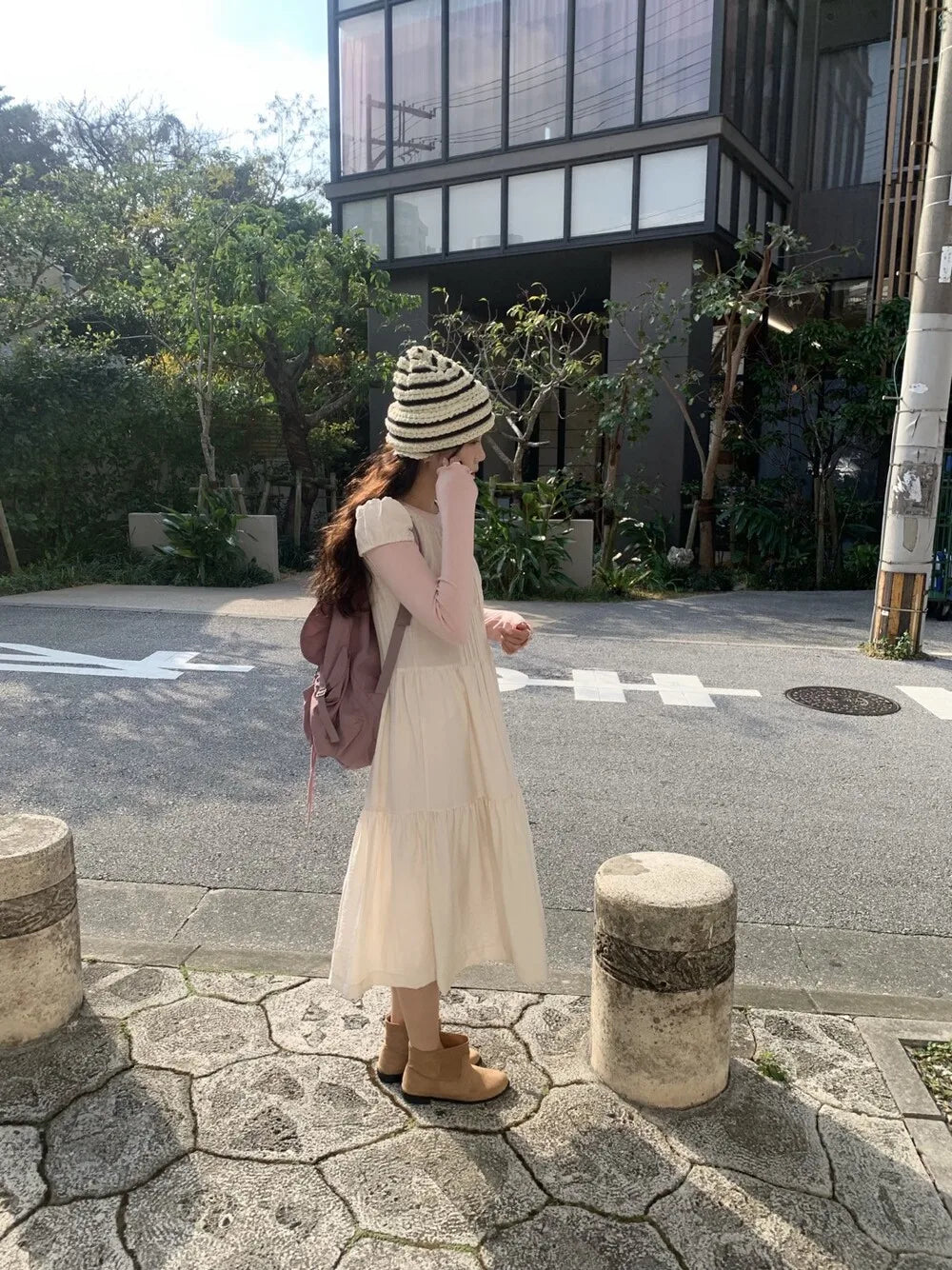 Spring 2025 Chic A-Line Dr Korean Sle Long Svel Women's Faionable Gown Ele Personali Commute Suitable Dr
