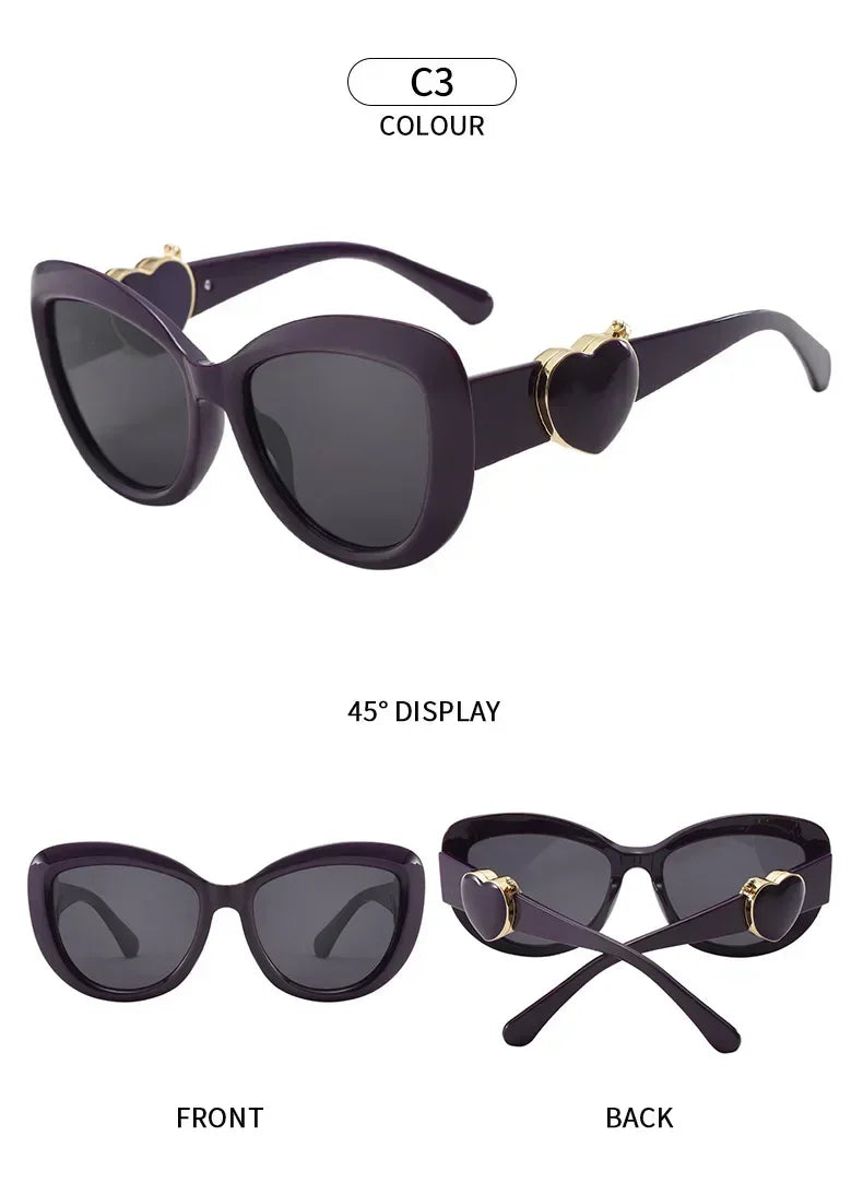 2025 New Trendy Fashion Cat Eye Women Sunglasses Oversized Oval Sun Glasses Ladies UV400 High Quality Light Luxury Sunshade