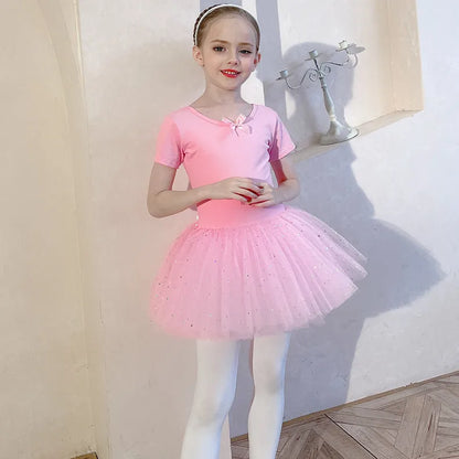 Children's Dance Costume Girl Dress Tutu Outfit Vestido Girls Clothes Ballet Leotard Robe Fille Summer Ballet Skirt Baby Dresses