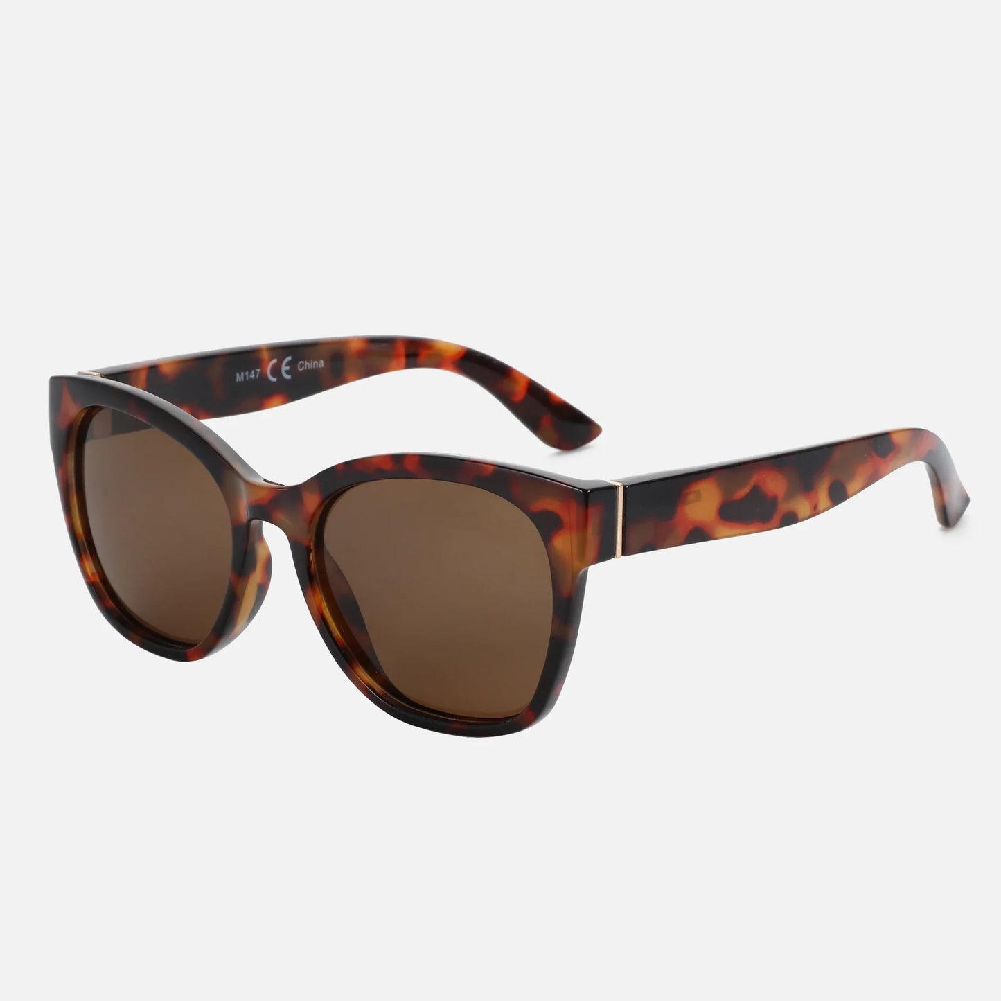 Fashion Original Thick Butterfly Frame Polarized Sunglasses for Women Chunky Uv400 Protection Shade Cat Eye Sun Glasses
